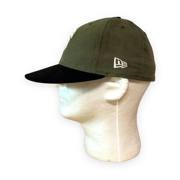New Era San Francisco MLB Fitted Cap 59 Fifty Olive Green Black Size 7 - Picture 3 of 10